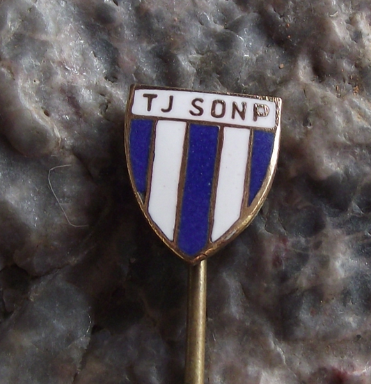 Antique 1950s TJ SONP SK Kladno Czech Soccer Football Club Shield Pin Badge - Badgecrazy