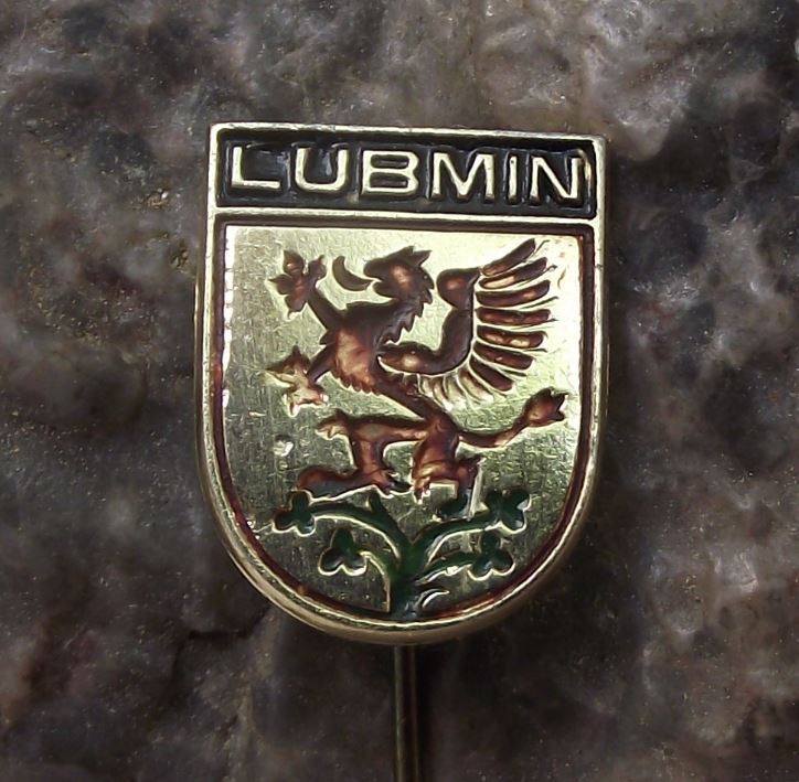 Antique Lubmin East Germany Heraldic Crest Coat of Arms DDR GDR Pin Badge - Badgecrazy