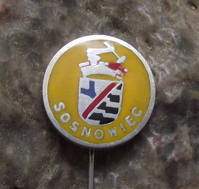 Sosnowiec Silesia Polish Poland Heraldic Crest Shield Coat of Arms Pin Badge - Badgecrazy