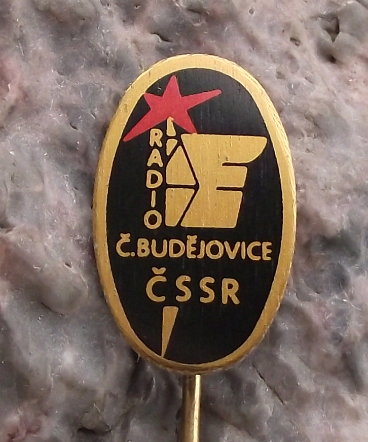 Vintage Radio Ceske Budejovice Transmitter Broadcasting Tower Mast Pin Badge - Badgecrazy