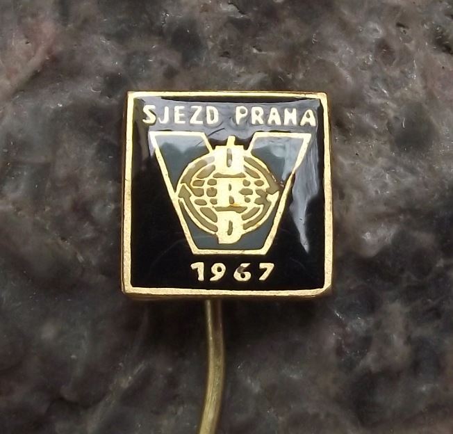 1967 URD Czech Central Trade Union General Assembly Conference Pin Badge - Badgecrazy