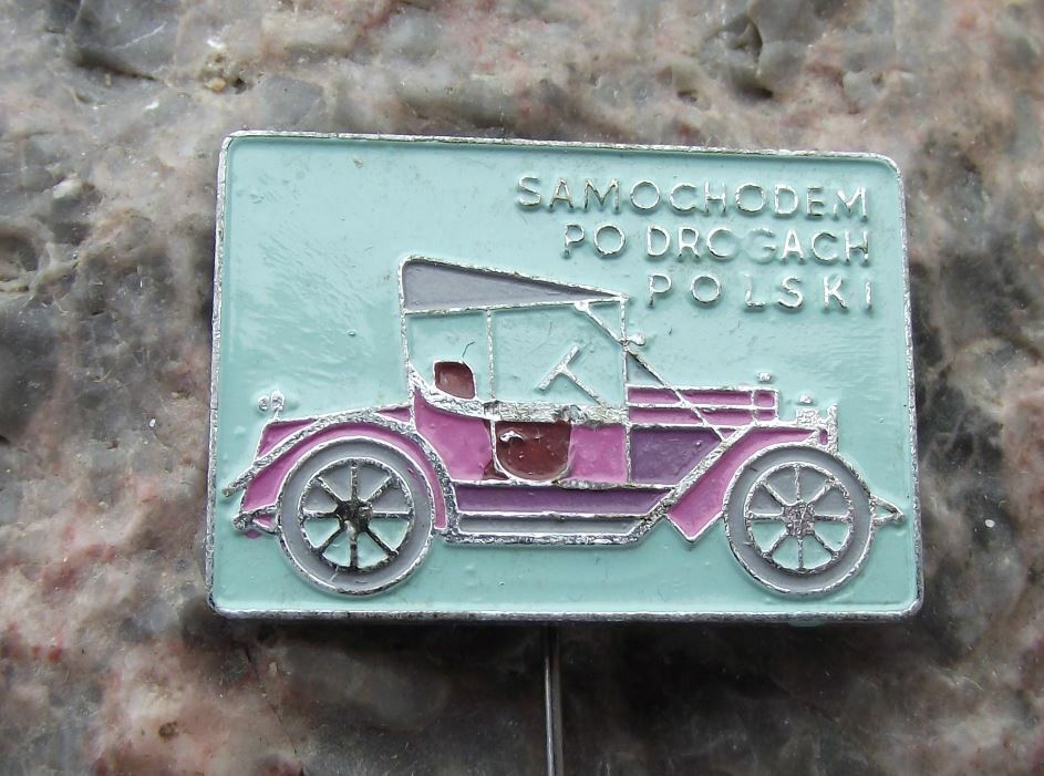 Antique Poland Veteran Vintage Cars Polish Road Driving Series Pin Badge - Badgecrazy