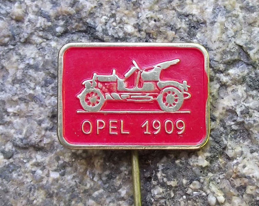Vintage Veteran Car History of Cars Opel 1909 Vehicle Antique Pin Badge - Badgecrazy