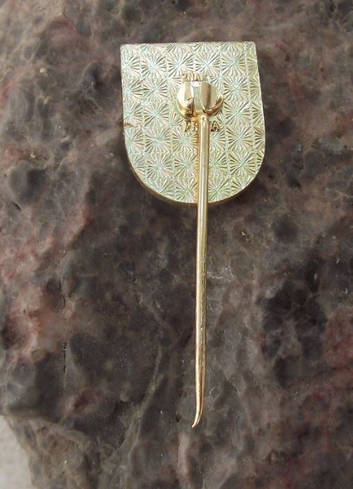Mnichovo Hradiste Bishop Robes Crosier Staff Heraldic Crest Shield Pin Badge - Badgecrazy