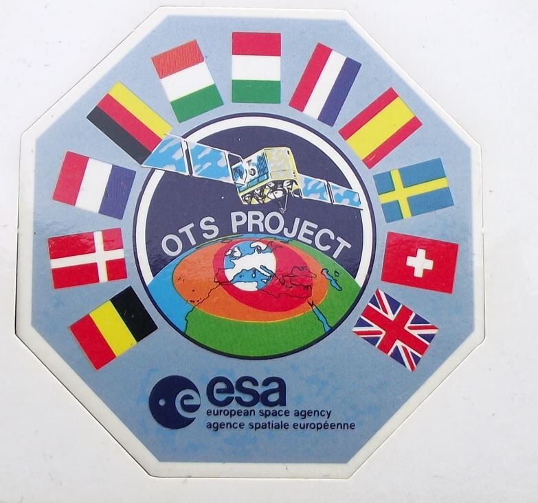 Vintage ESA European Space Agency GEOS Project Satellite Mission Sticker Decal - Badgecrazy