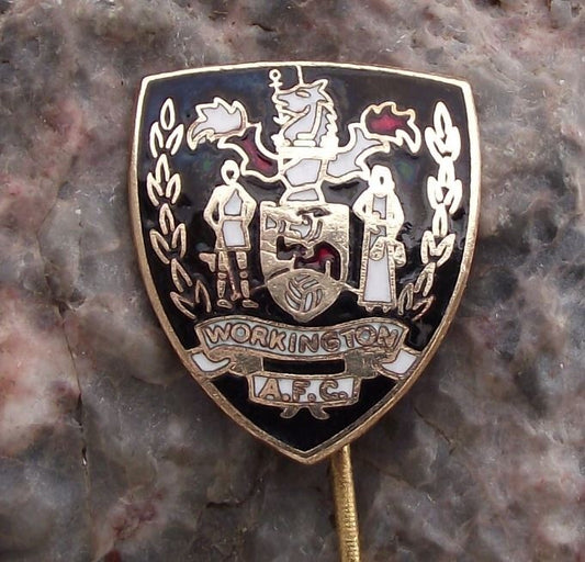 Vintage Workington AFC Football Club England Cumbria Shield Logo Pin Badge