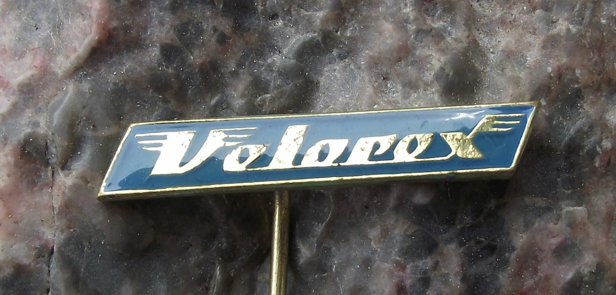 Antique Velorex Czech Motorcycle Sidecar Three Wheel Car Company Logo Pin Badge - Badgecrazy