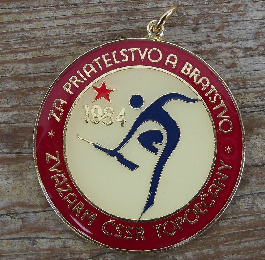 1984 Svazarm Czechoslovakia Army Reserve War Games Exercises Topolcany Medal - Badgecrazy