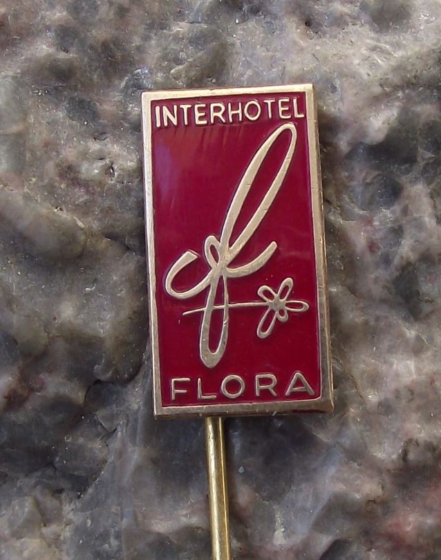 Antique Interhotel Palac Flora Palace Prague Historic Landmark VZP Pin Badge - Badgecrazy