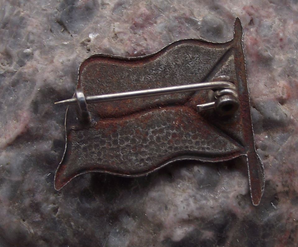 Antique Czech Czechoslovakian National Waving Flag Czechoslovakia Pin Badge - Badgecrazy