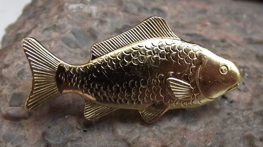 Antique Czech Fishing Anglers Union Carp Fish Farming Members Uniform Pin Badge - Badgecrazy