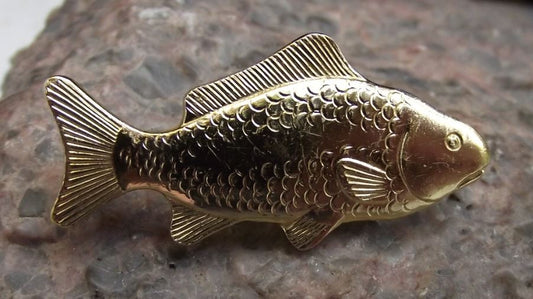 Antique Czech Fishing Anglers Union Carp Fish Farming Members Uniform Pin Badge - Badgecrazy