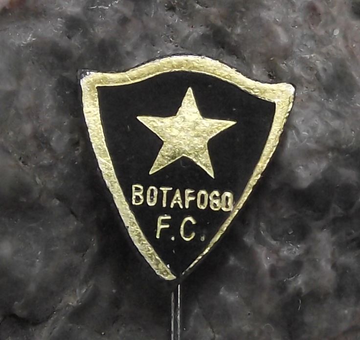 1950s Botafogo de Futebol e Regatas White Star Football Team Crest Pin Badge