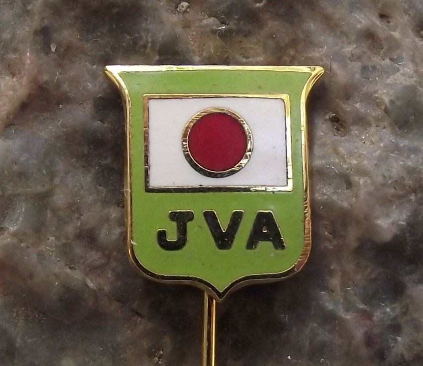 Japan Volleyball Association JVA Japan Flag Sports Confederation Pin Badge - Badgecrazy