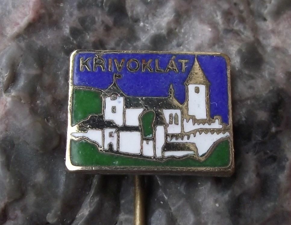 Antique Krivoklat Castle Bohemian Palace Czechoslovakia Czech Tourist Pin Badge - Badgecrazy