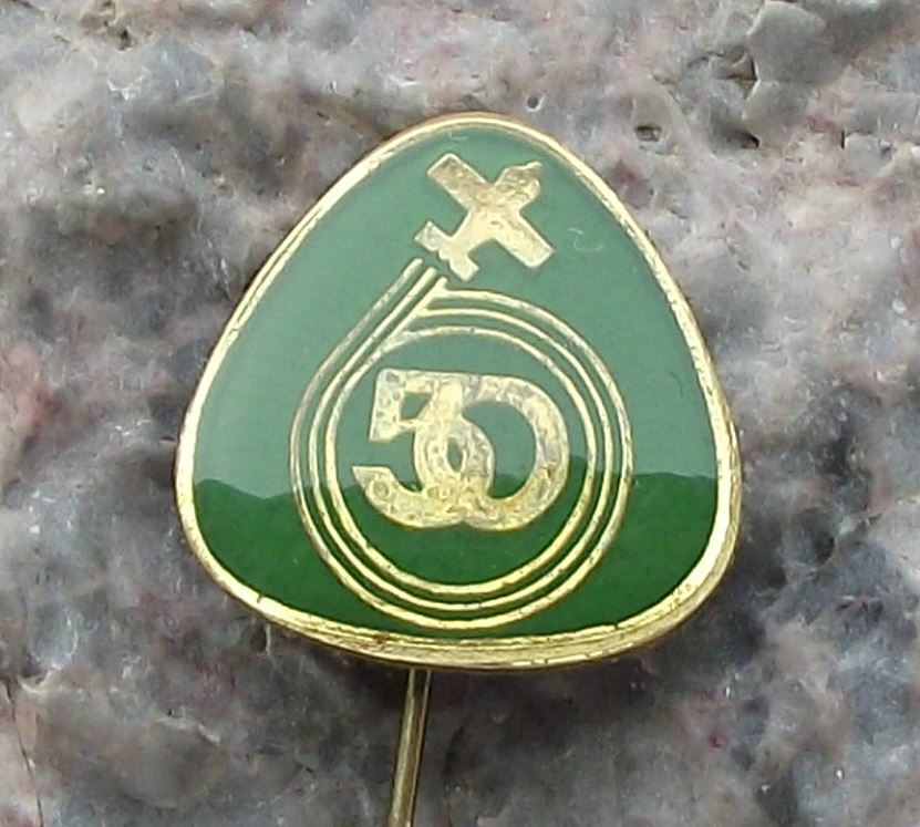 1984 Moravan Zlin Aviation Czech Aircraft Factory 50th Anniversary Pin Badge - Badgecrazy