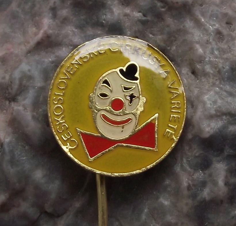 Czechoslovakia State Circus Classic Red Nose Clown & Bow Tie Face Pin Badge - Badgecrazy
