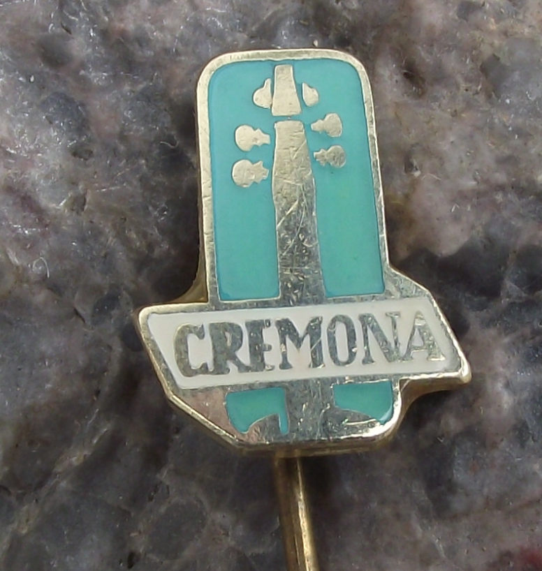 Antique Cremona Violins Musical Instruments Violin Advertising Pin Badge - Badgecrazy