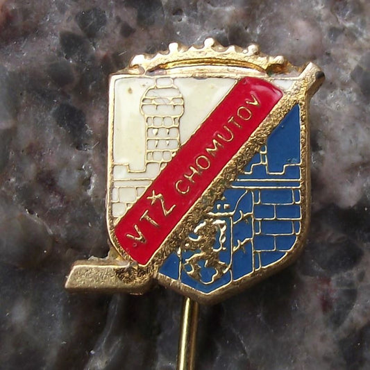Vintage VTZ Chomutov Czech Ice Hockey Club Team Czechoslovakia Pin Badge