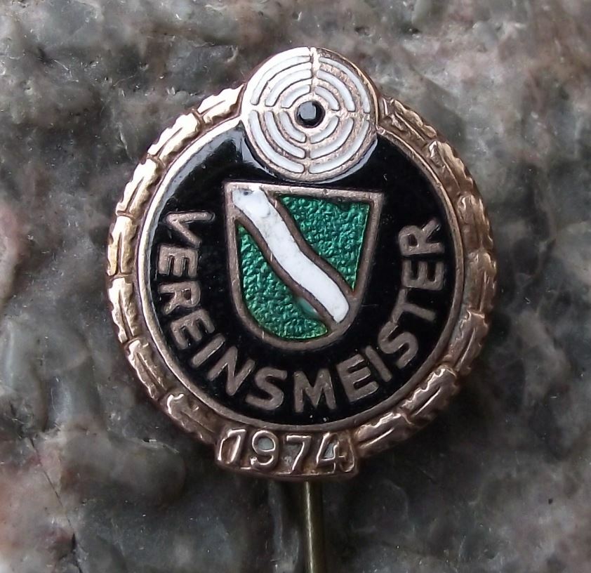 1974 Rheinland Shooting German Defence Association Bronze Award Pin Badge - Badgecrazy