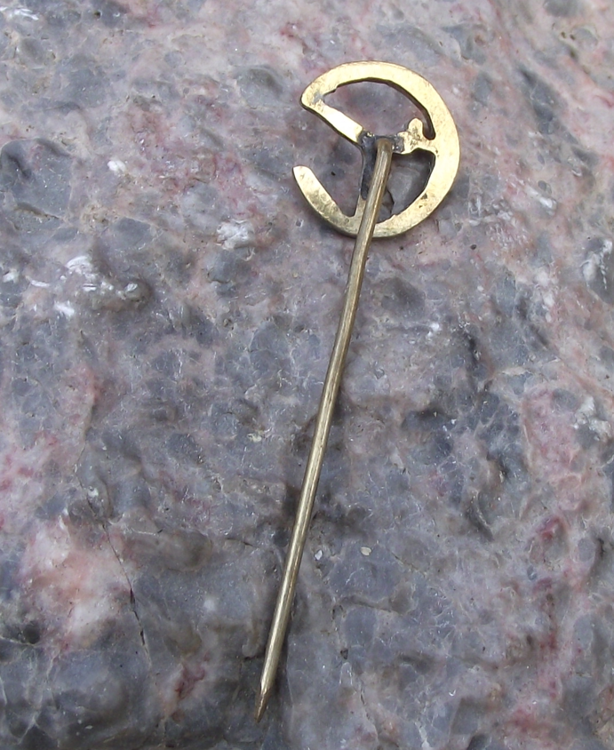 Vintage Modern Gymnastics Woman Dancing with Long Twisting Streamer C Pin Badge - Badgecrazy