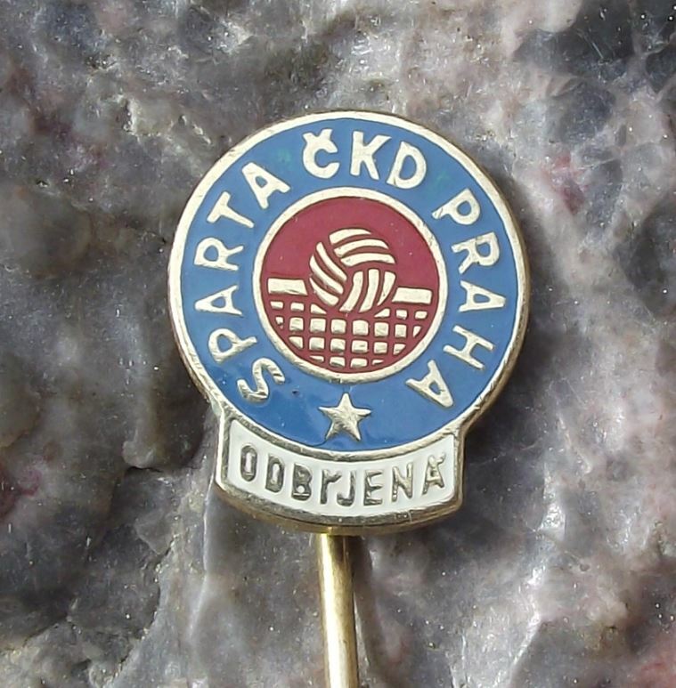 Antique Sparta CKD Praha Prague Czech Volleyball Club Team Ball Sport Pin Badge - Badgecrazy