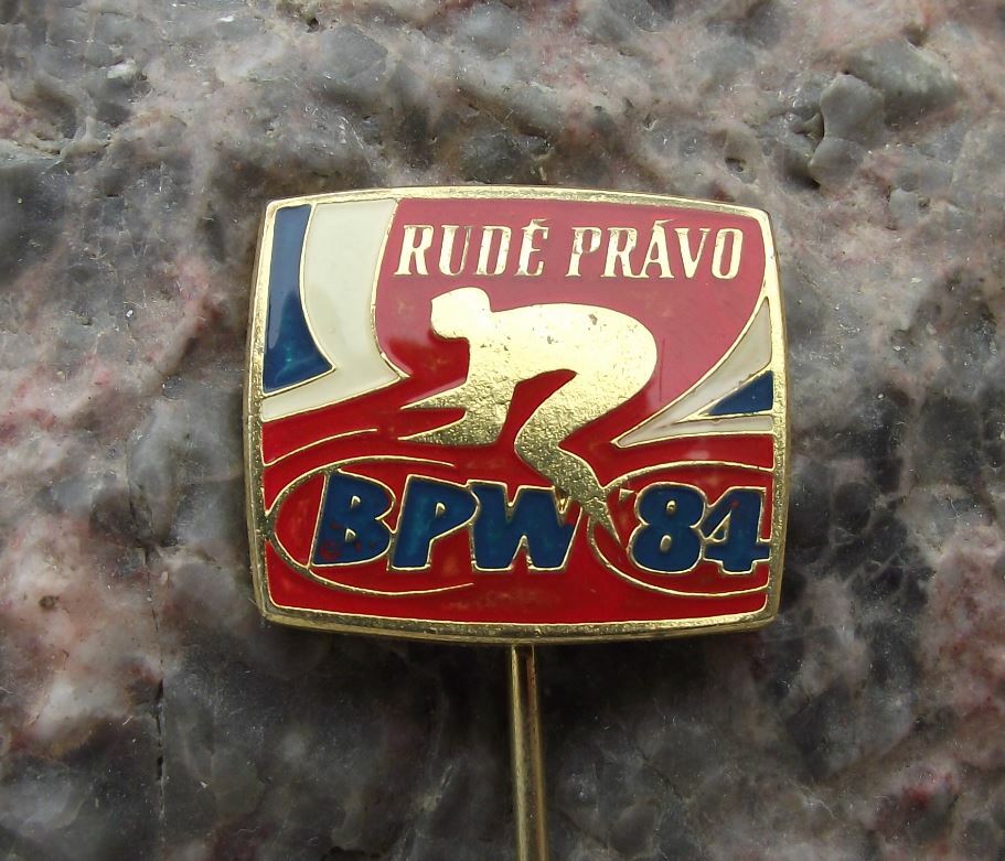 1984 WBP International Bicycle Peace Race Rude Pravo Cycling Bike BPW Pin Badge - Badgecrazy