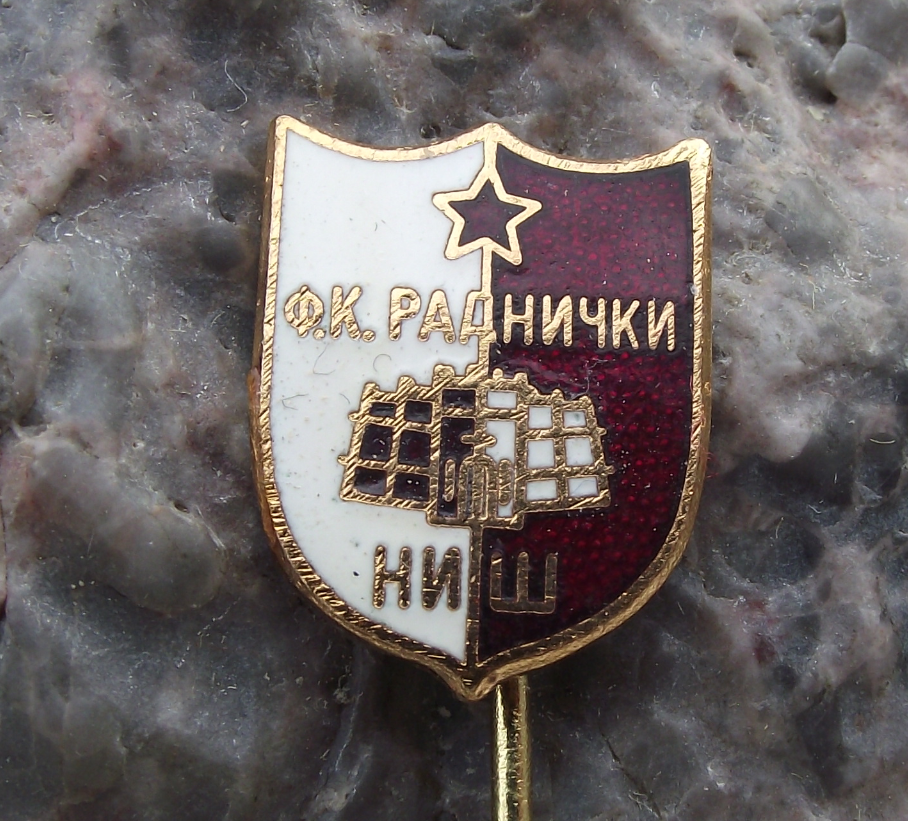 Antique FK Radnicki Nis 1923 Serbia Yugoslavia Football Club Soccer Pin Badge - Badgecrazy