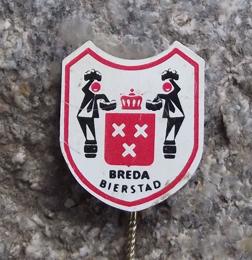 Antique Breda Bierstad Beer Dutch Holland Lager Brewery Advertising Pin Badge - Badgecrazy