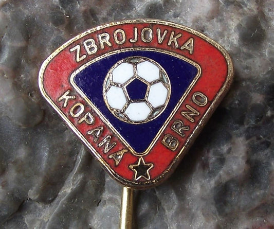 Vintage Zbrojovka Brno Kopana Football Club Czechoslovakia Soccer Pin Badge