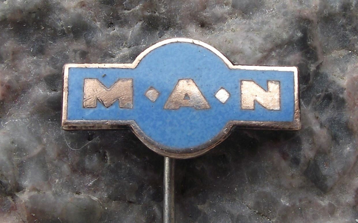 Antique MAN Germany Truck Bus Company Commercial Vehicle Lorry Maker Pin Badge - Badgecrazy