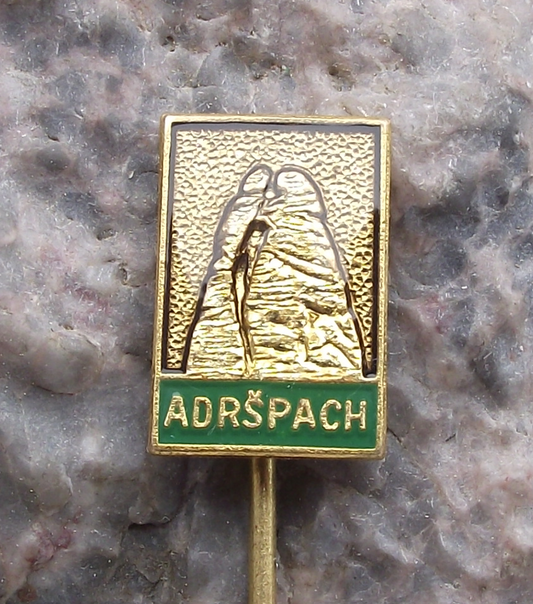 Vintage Adrspach Adrspasske Skaly Sandstone Rock Climbing Resort Czech Pin Badge - Badgecrazy