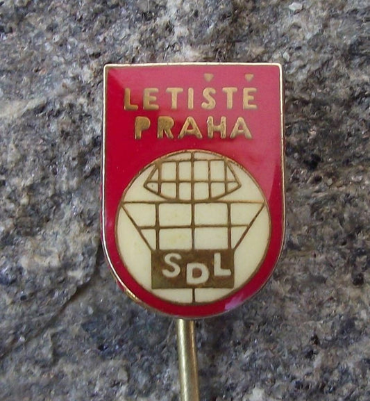 Vintage Prague Airport Czech Air Traffic Control Tower Radar ATC SDL Pin Badge - Badgecrazy