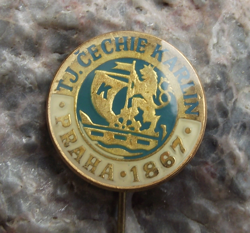 Antique TJ Cechie Karlin Praha Czech Prague Football Soccer Club Fan Pin Badge - Badgecrazy