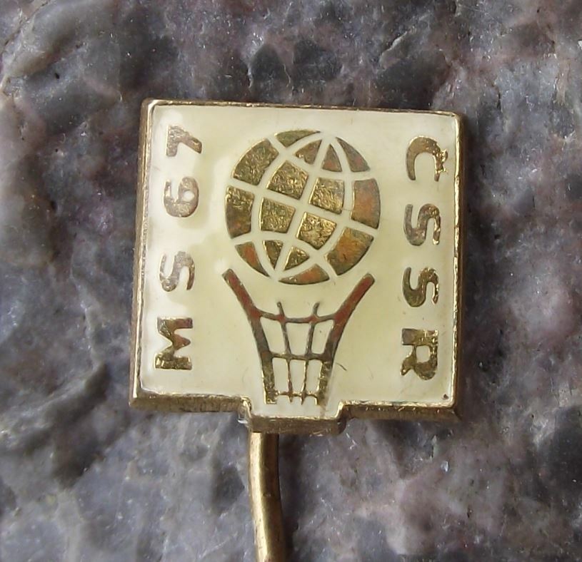 1967 FIBA Womens World Basketball Championships Czechoslovakia Pin Badge - Badgecrazy