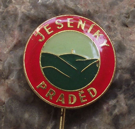 Antique Jesenik Jeseniky Praded Mountain Czechoslovakia Souvenier Pin Badge - Badgecrazy