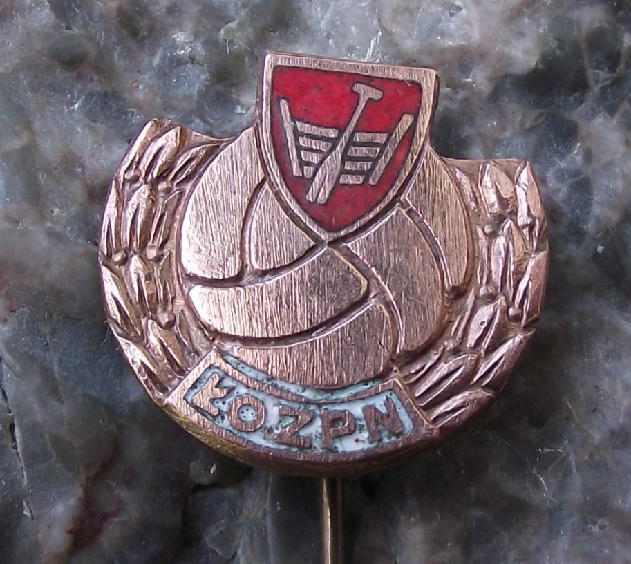 Vintage KOZPN Lodz Poland Polish District Football Association Pin Badge - Badgecrazy