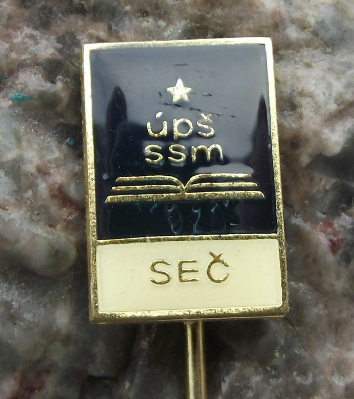 SSM SZM Central Political School Czechoslovakia Communist Youth Sec Pin Badge - Badgecrazy