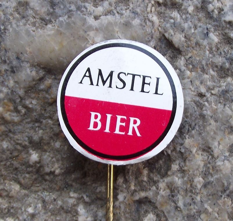 Antique Amstel Bier Beer Amsterdam Dutch Holland Lager Brewery Logo Pin Badge - Badgecrazy