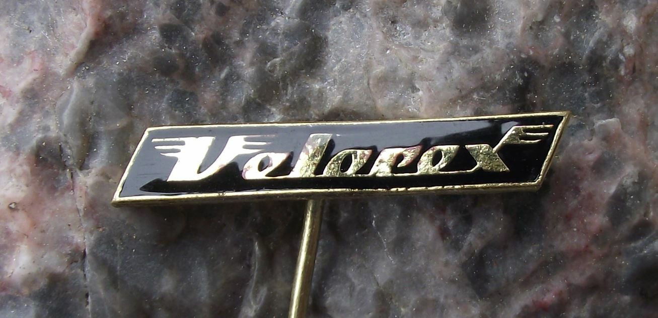 Antique Velorex Czech Motorcycle Sidecar Three Wheel Car Company Logo Pin Badge - Badgecrazy