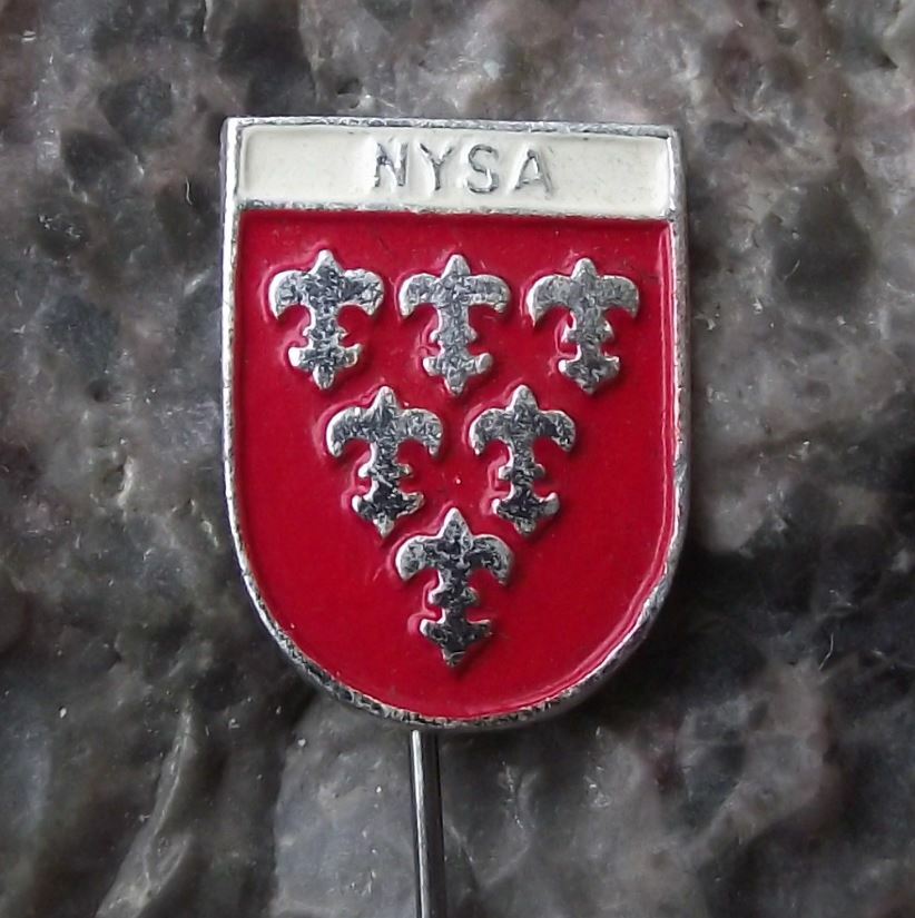 Antique Nysa Neisse Polish City Poland Heraldic Crest Coat of Arms Pin Badge - Badgecrazy