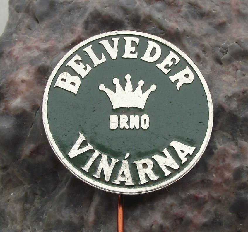 Antique Belveder Vinarna Vineyard Wine Cellar Czech Restaurant Brno Pin Badge - Badgecrazy