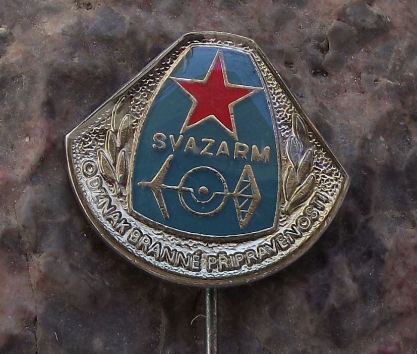 Svazarm Prepared for Defence Military Army Reserves Silver Award Pin Badge - Badgecrazy