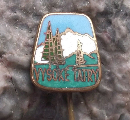 Vysoke Tatry High Tatra Mountains Forest Tree Czech National Park Pin Badge