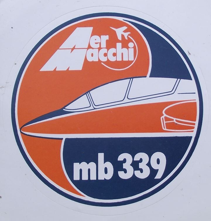 Vintage AerMacchi Aer Macchi MB 339 Jet Fighter Sticker Decal - Badgecrazy