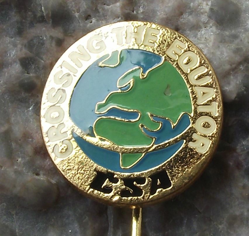 1960 CSA Czech Airlines Flight to Jakarta Crossing Equator Aircraft Pin Badge - Badgecrazy