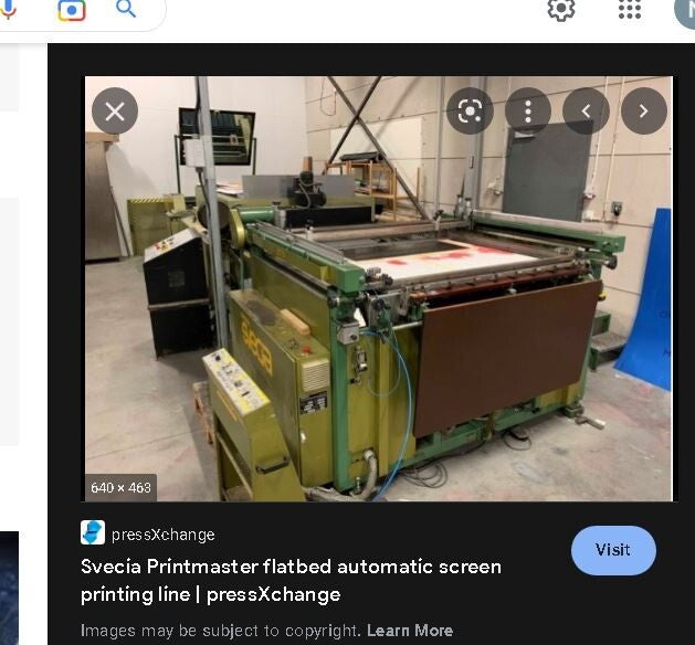 Vintage Svecia Screen Printing Machines Printmaster Company Logo Pin Badge - Badgecrazy