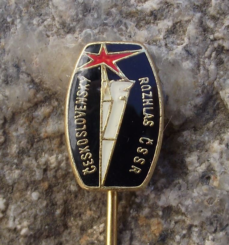 Vintage Czechoslovakia State Broadcasting Comany Radio Station Pin Badge - Badgecrazy
