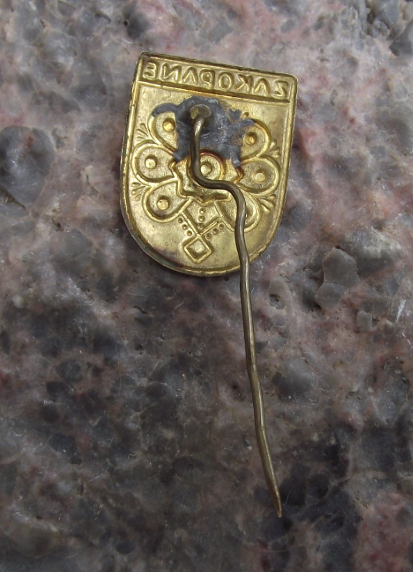 Antique Zakopane Polish Poland Town Heraldic Crest Coat of Arms Pin Badge - Badgecrazy
