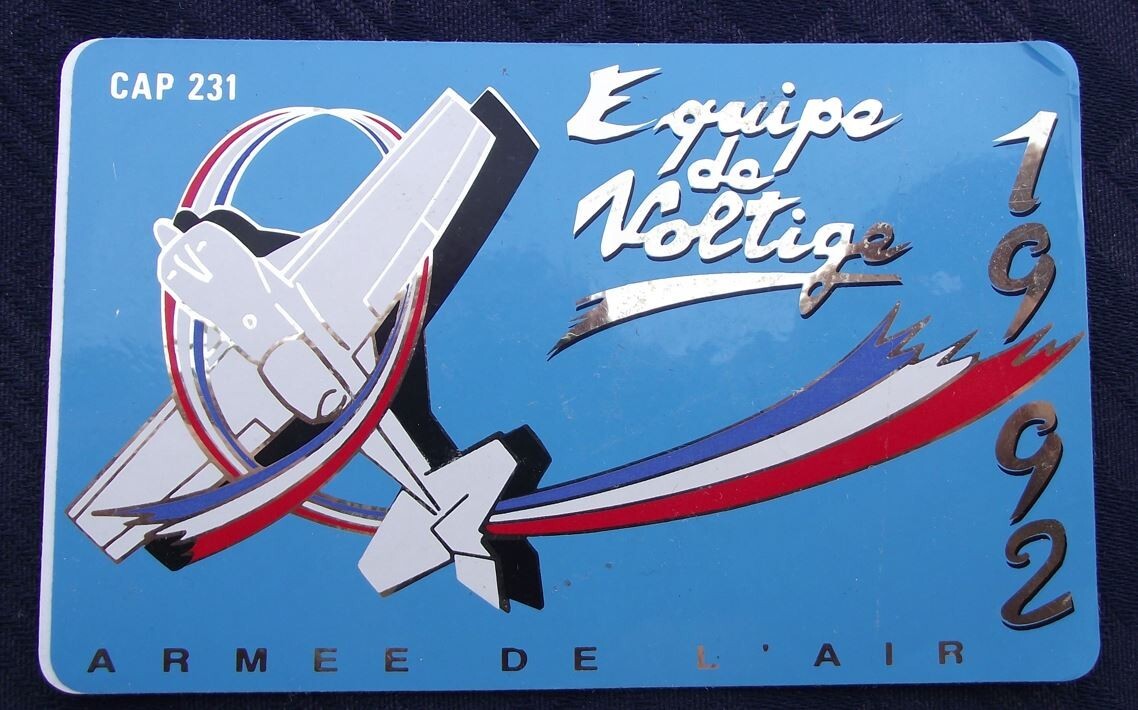 1992 Equipe de Voltige Aerobatic EVAA Flying Squadron Logo Sticker Decal - Badgecrazy